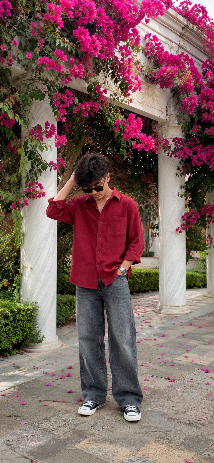 Bougainvillea Drift – Cinematic iPhone Portrait Prompt